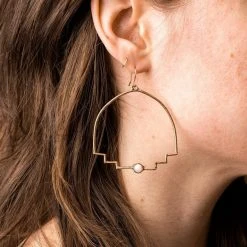 Iron Oxide New Step Hoop Earrings Jewelry