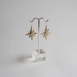 Iron Oxide Polaris Single-Star Earrings