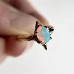 Iron Oxide Jewelry Stardust Opal Ring