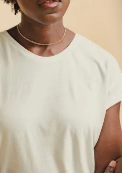 Poplinen Best Sellers Jane Cuffed Hemp Tee