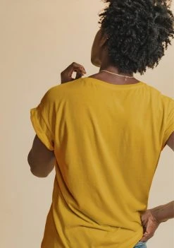 Poplinen Best Sellers Jane Cuffed Hemp Tee