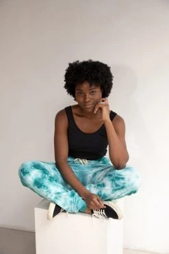 North Of West Julie Tie Dye Joggers - Atlantic