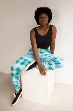 North Of West Julie Tie Dye Joggers - Atlantic