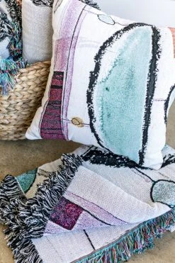 K-apostrophe Bowie Upcycled Throw Blanket Home Goods