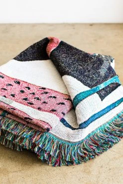 K-apostrophe Practicing Restraint Upcycled Throw Blanket Home Goods