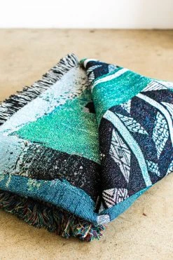 K-apostrophe Tiebele Upcycled Woven Throw Blanket