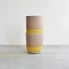 Katie Mudd Stoneware Tumbler Set - Mustard + Cream Stripe