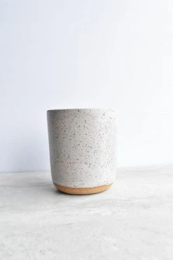 Katie Mudd Simple Speckled Stoneware Sipper Set - White