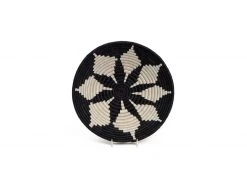 KAZI Home Goods Medium Black Hope Round Basket