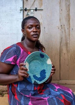 KAZI Medium Cool Sukari Round Basket Home Goods