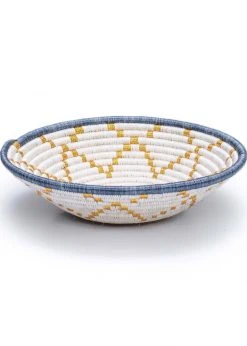 KAZI Medium Metallic Gold Hope Round Basket