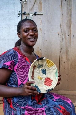 KAZI Home Goods Medium Mod Sukari Round Basket