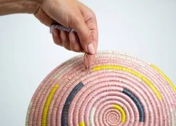 KAZI Medium Pale Blush Spiral Basket Home Goods 9 KAZI Medium Pale Blush Spiral Basket Home Goods