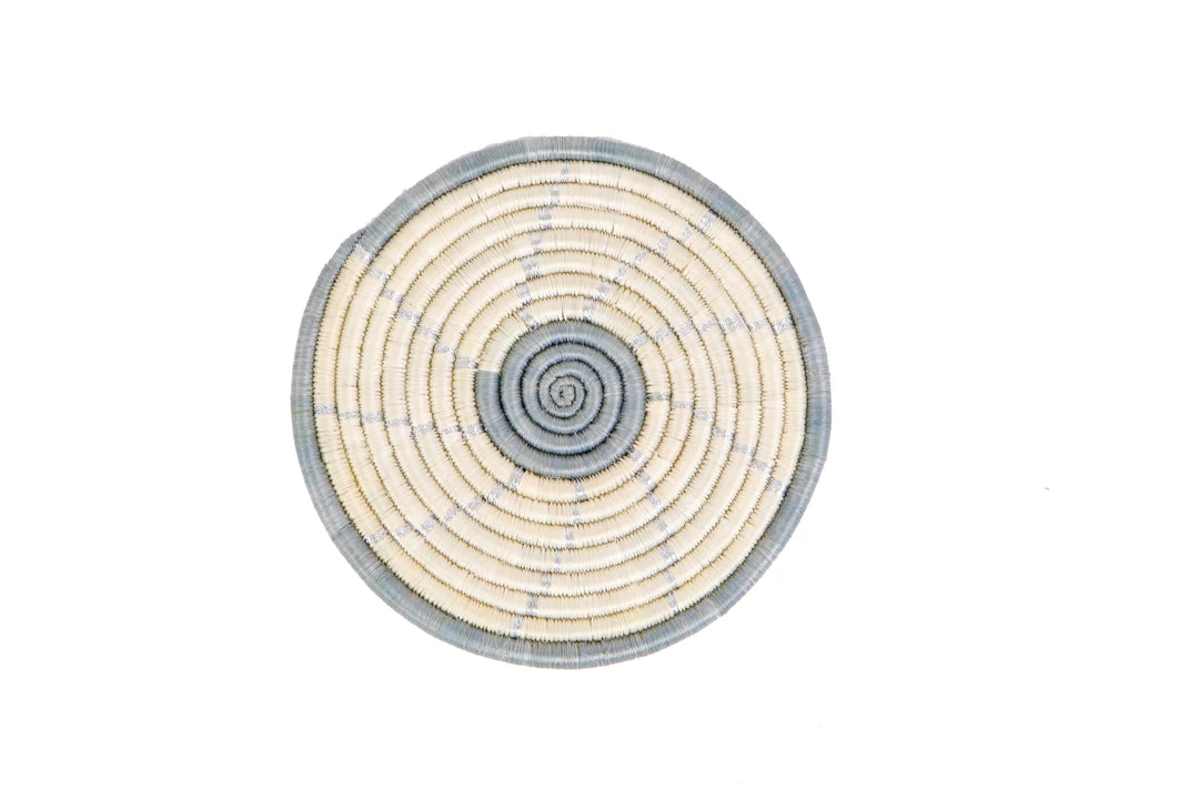 KAZI Spiral Metallic Silver Hot Pad Home Goods 3 KAZI Spiral Metallic Silver Hot Pad Home Goods