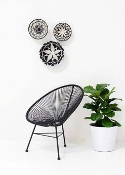 KAZI Large Black + White Thousand Hills Round Basket Home Goods 10 KAZI Large Black + White Thousand Hills Round Basket Home Goods