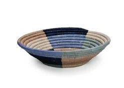KAZI Large Color Blocked Round Basket