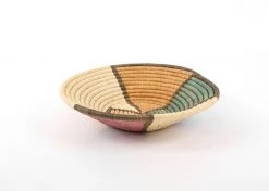 KAZI Home Goods Large Lilac + Neutrals Round Basket