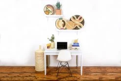 KAZI Extra Large Lilac + Neutrals Round Basket Home Goods