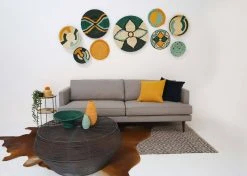 KAZI Home Goods Small Bermuda Fringed Wall Disc I 8 KAZI Home Goods Small Bermuda Fringed Wall Disc I