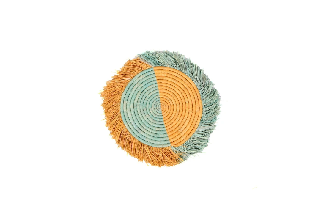 KAZI Home Goods Small Bermuda Fringed Wall Disc I 3 KAZI Home Goods Small Bermuda Fringed Wall Disc I