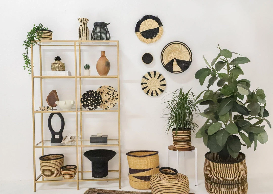 KAZI Small Black Half Moon Fringed Wall Disc Home Goods 4 KAZI Small Black Half Moon Fringed Wall Disc Home Goods