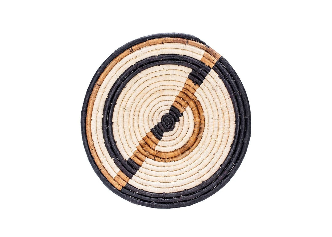 KAZI Small Geo + Banana Bark Woven Wall Plate 3 KAZI Small Geo + Banana Bark Woven Wall Plate