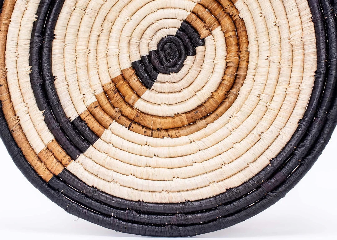 KAZI Small Geo + Banana Bark Woven Wall Plate 6 KAZI Small Geo + Banana Bark Woven Wall Plate