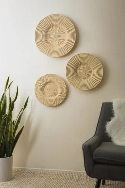 KAZI Medium All Natural Woven Wall Plate Home Goods