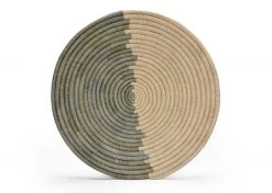 KAZI Home Goods Soft Gray Demi Woven Wall Plate