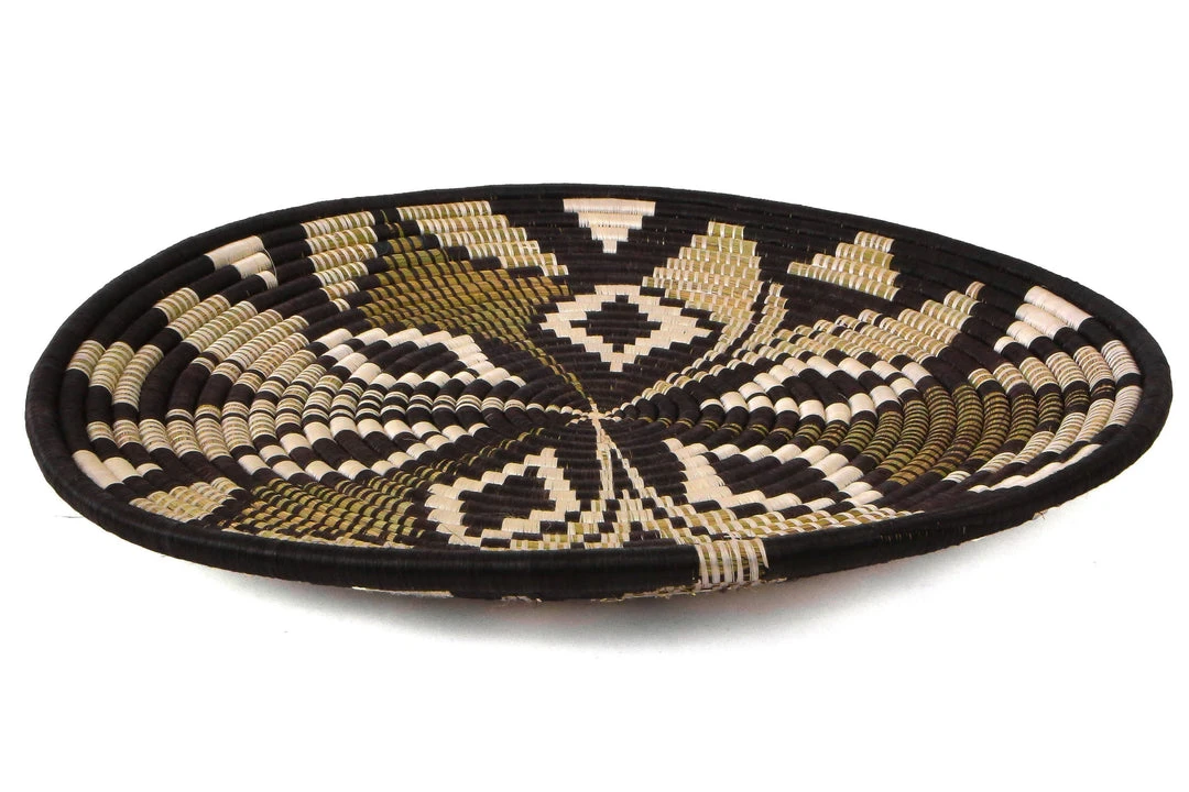 KAZI Large Black Tilda Plate Woven Wall Plate 4 KAZI Large Black Tilda Plate Woven Wall Plate