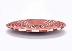 KAZI Home Goods Large Burgundy Sanaa Woven Wall Plate