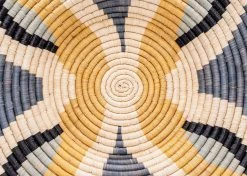 KAZI Large Opal Gray + Mustard Tabia Wall Plate Home Goods