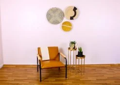 KAZI Large Opal Gray Sanaa Woven Wall Plate