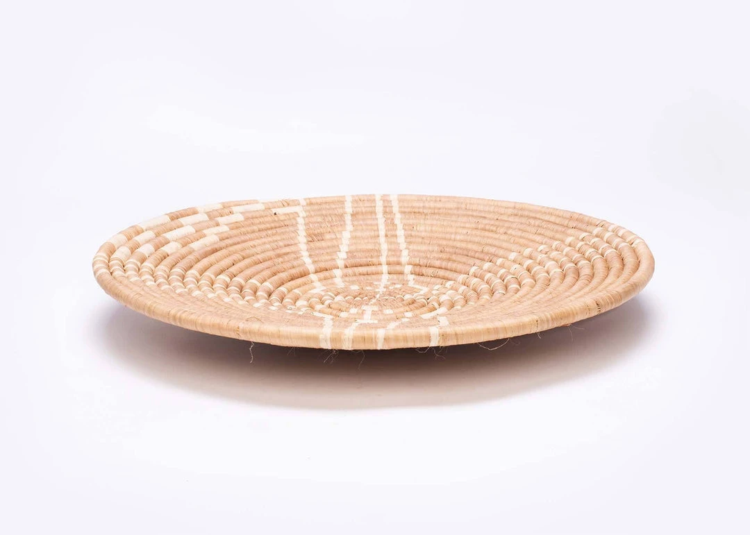 KAZI Large Tan Sanaa Woven Wall Plate Home Goods 5 KAZI Large Tan Sanaa Woven Wall Plate Home Goods