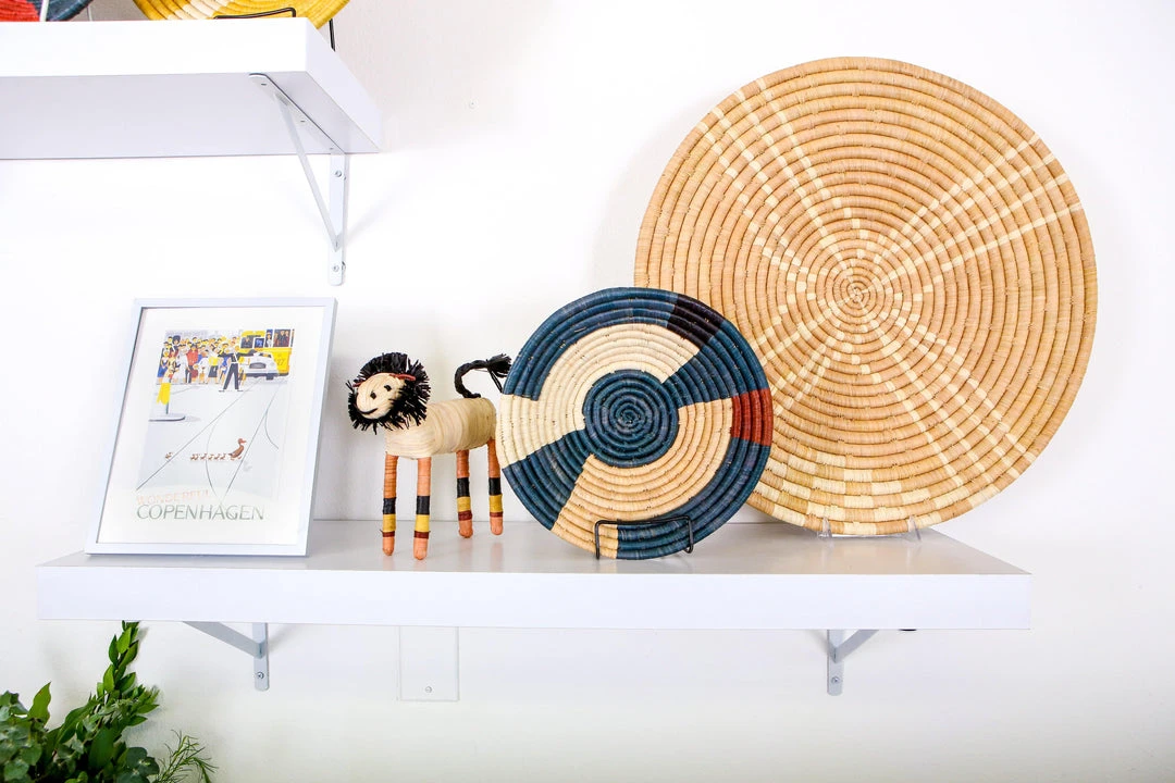 KAZI Large Tan Sanaa Woven Wall Plate Home Goods 7 KAZI Large Tan Sanaa Woven Wall Plate Home Goods