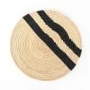 KAZI Black Double Striped Woven Wall Plate 1 KAZI Black Double Striped Woven Wall Plate