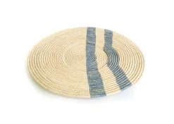 KAZI Gray Double Striped Wall Plate