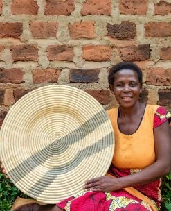 KAZI Gray Double Striped Wall Plate