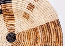 KAZI Home Goods Extra Large Banana Leaf Mod Woven Wall Plate