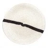 KAZI Home Goods Extra Large Black + White Modern Woven Wall Plate