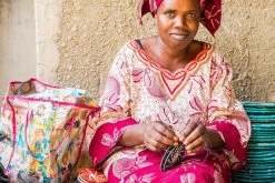 KAZI Home Goods Extra Large Black + White Modern Woven Wall Plate