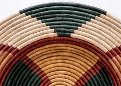 KAZI Home Goods Extra Large Forest Green + Burgundy Tabia Wall Plate