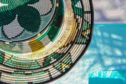 KAZI Home Goods Extra Large Ivy Fleur Plate Woven Wall Plate