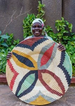 KAZI Home Goods Extra Large Mod Annette Woven Wall Plate