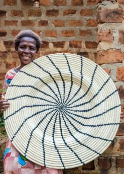 KAZI Jumbo Black Shujaa Woven Wall Plate Home Goods