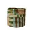 KAZI Apricot + Seafoam Lines Small Planter Home Goods