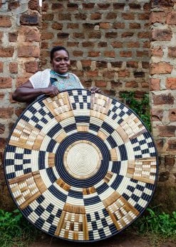 KAZI Oversized Midnight Woven Wall Plate