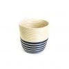 KAZI Natural + Navy Striped Planter 2 KAZI Natural + Navy Striped Planter