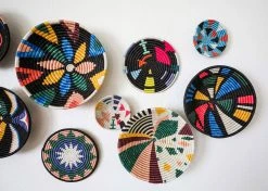 KAZI Small Black + Neon Mtoto Round Basket 7 KAZI Small Black + Neon Mtoto Round Basket