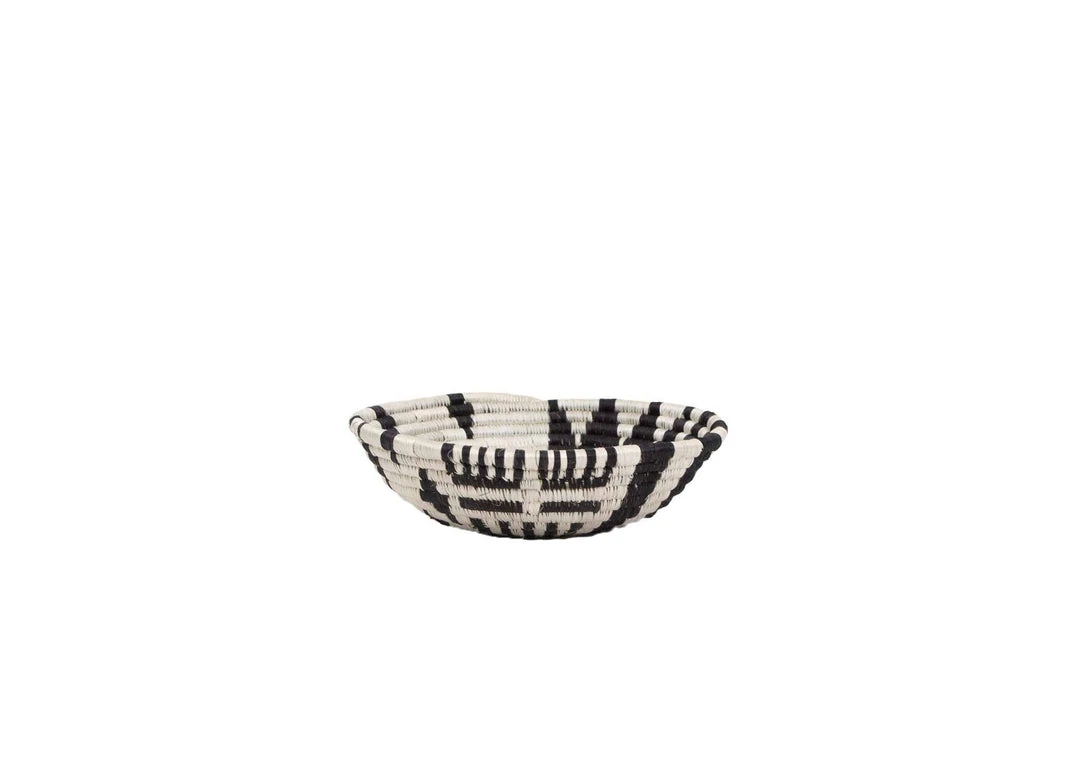 KAZI Small Black + White Fani Round Basket Home Goods 7 KAZI Small Black + White Fani Round Basket Home Goods
